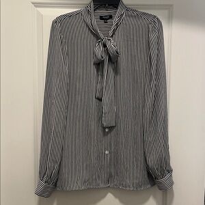 Premise Black and White Striped Blouse